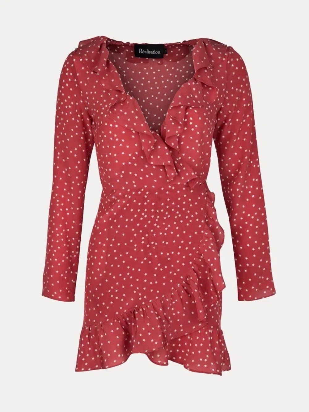 Realisation Par SILK Alexandra wrap dress with star print